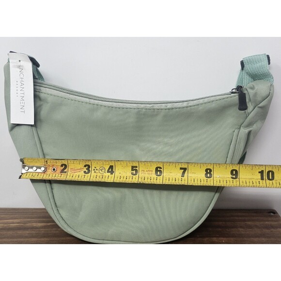 Enchantment Nylon Dumpling Half Crescent Crossbody Sage Green NWT Lightweight - Picture 9 of 9